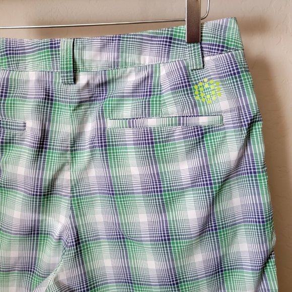 Puma Men's Plaid Golf Shorts - Picture 11 of 16
